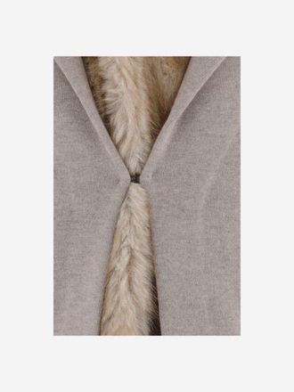 Bruno Manetti Virgin Wool and Cashmere with Fur Trim Jacket - Beige