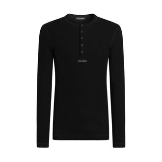Dolce & Gabbana T-shirts and Polos - male - Dolce & Gabbana - Long Sleeve T-Shirts - Black - XL - Tops