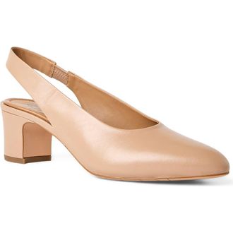 Aquatalia Trevi Slingback Pump in Sand Nappa at Nordstrom, Size 10.5