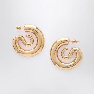 Panconesi Small gold Serpent Hoops earrings