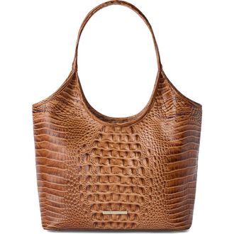 Brahmin Melora Croc Embossed Leather Tote in Cinnamon at Nordstrom