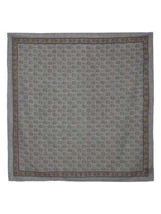 SOEUR floral-pattern scarf - women - Wool - One Size - Grey