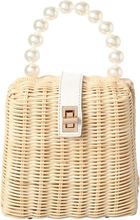 Surell Accessories Mini Straw Clutch