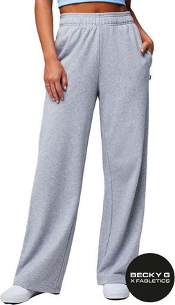 Fabletics Womens Year Round Terry Wide Leg Sweatpant in Classic Grey Heather at Nordstrom, Size Xx-Large