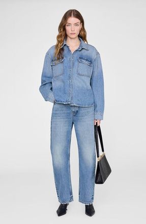 Anine Bing Paxton Shirt in Baltic Blue at Nordstrom, Size X-Small