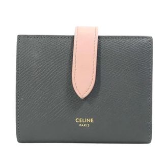 Celine Pre-owned Wallets, female, Gray, Size: ONE SIZE Pre-owned Leather wallets