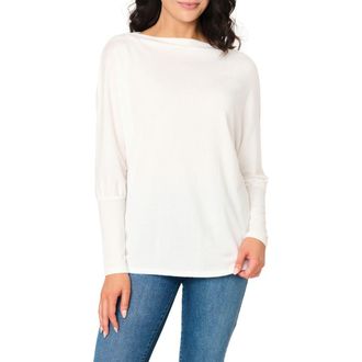 Gibsonlook Slouchy Luxe Boatneck Top in Ivory at Nordstrom Rack, Size Xx-Small