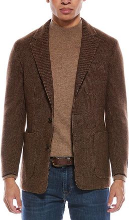 Todd Snyder Brown Multi Birdseye Patch Pocket Wool Sport Coat