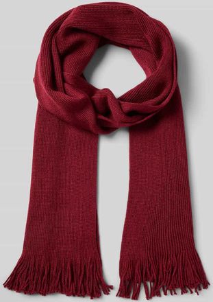 Christian Berg Schal aus Woll-Mix mit Fransen in Dunkelrot, Größe 1