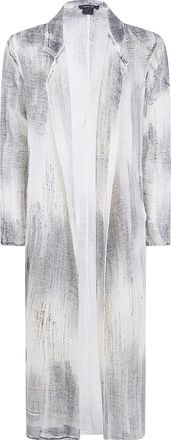 Avant Toi Brushed Effect Linen And Cotton Net Fabric Rever Jacket With