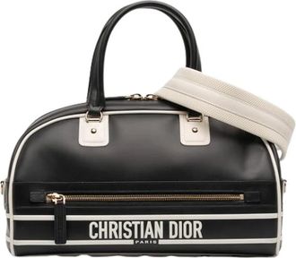 Dior Pre-owned Handbags, female, Black, Size: ONE SIZE Pre-owned Vintage Leather Handbag