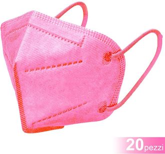Trade Shop Trade Shop - 20 Mascherine Protettive Ffp2 Senza Valvola Mascherina Mini Colore Rosa Bambine