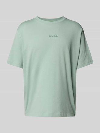 HUGO BOSS T-Shirt mit Label-Print und Rundhalsausschnitt in Mint, Gr&ouml;&szlig;e S
