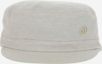 Maison Michel Womens Hat Abby Reversible Cotton Felt Green