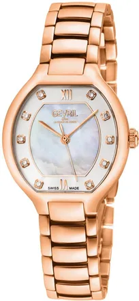 Gevril Group Lugano Diamond Mother of Pearl Dial Ladies Watch 14051B
