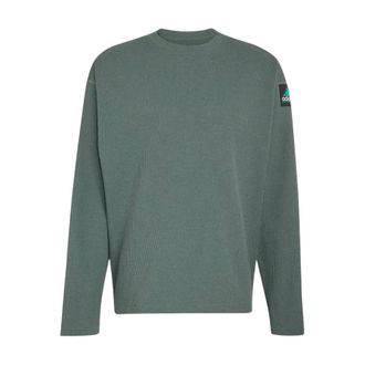 adidas Equipment Waffle Longsleeve Tee - Sport - Hombre - Verde - XL