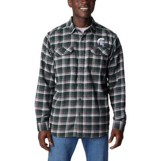 Columbia Green Michigan State Spartans Flare Gun Flannel Long Sleeve Shirt at Nordstrom, Size Xx-Large