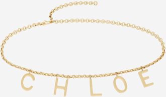 Chlo&eacute; Womens Chain Belt Gold Brass