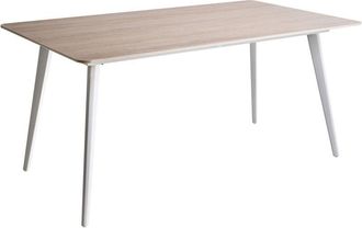 Beliani Garden Dining Table Travertine Effect Sintered Stone Top Iron Frame UV Water Rust Resistant Outdoor Indoor Dining Room Patio Modern Style RODALLO