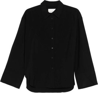 Closed Geborduurd Overhemd - Dames - Overhemden - Zwart - XS - Nylon - Overhemden