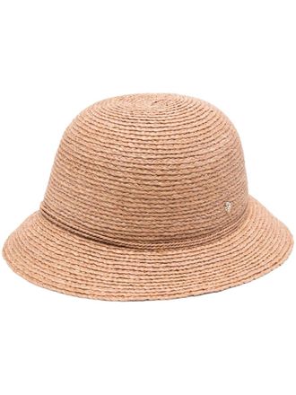 Helen Kaminski bow-detailing raffia sun hat - Neutrals