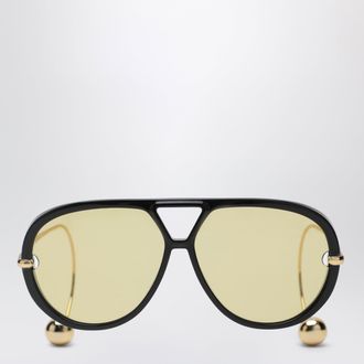 Bottega Veneta Aviator Drop sunglasses black/gold