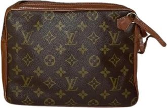 Louis Vuitton Pre-owned Leren Clutch - Dames - Vintage Clutch - Bruin - ONE Size - Leer - Vintage