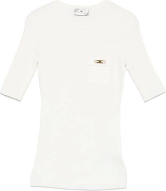 Elisabetta Franchi T-shirt con maniche corte - Bianco