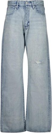 Auralee Wide Jeans - Dames - Loose Fit Jeans - Blauw - W24 - Jeans