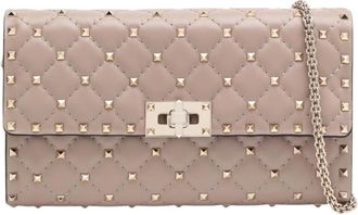 Valentino Garavani Bolso de Hombro Rockstud Spike - Bags - Mujer - Beige - ONE SIZE