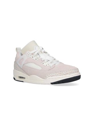 Nike Suede and Mesh with Cement Print Sneaker - Pink