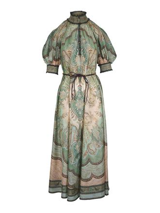 Zimmermann Long Silk Dress With Pattern