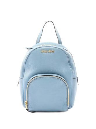 Miu Miu 2000s leren rugzak - Blauw