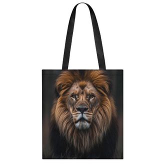 Generic Lion Male Womens Tote Casual Shopping Bag Lightweight Shoulder Bags Hobos Handbag for Work Travel Daily 35x40cm
