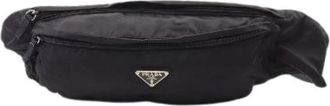Prada Pre-owned Belt Bags, male, Black, Size: ONE SIZE Pre-owned Nylon Waist Bag