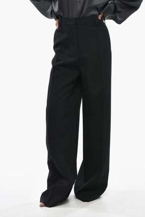 Valentino Pantaloni in Lana a Gamba Ampia Valentino