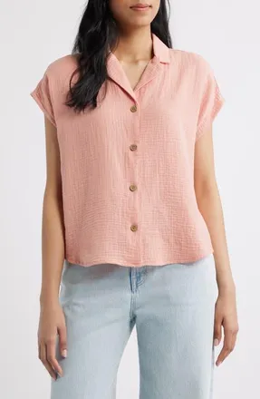 Beach Lunch Lounge Lexi Gauze Top in Daylily at Nordstrom, Size X-Large