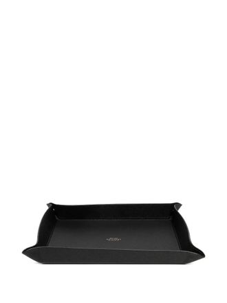 Smythson Leren dienblad - Zwart