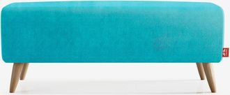 Colch&oacute;n Morfeo Banco de cama 100x49x41 Turquesa Tapizado liso antimanchas