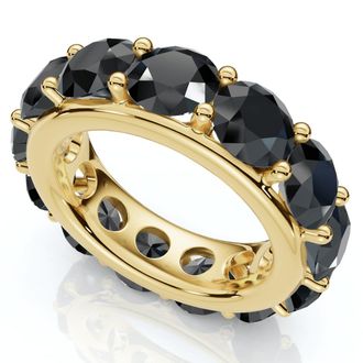 Pompeii3 13Ct Black Diamond Eternity Ring 10k Gold Lab Grown