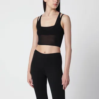 Gucci Black lightweight cr&ecirc;pe jersey bralette set