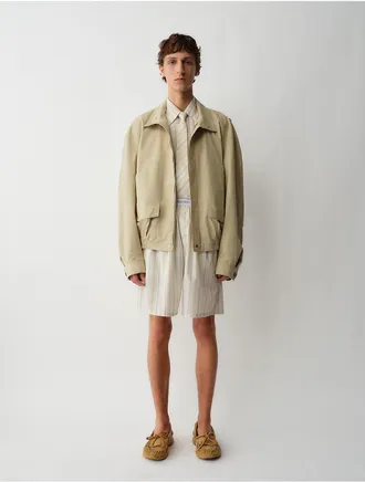 Calvin Klein Mens Donald Bomber Jacket - Beige - 46