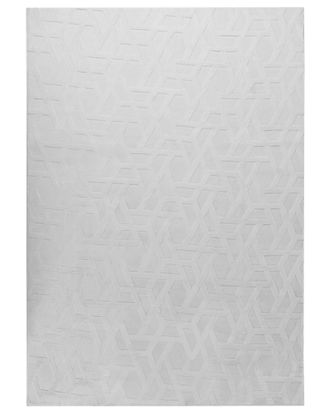 Beliani Tappeto Rettangolare Decorativo In Jacquard 160 X 230 Cm Grigio Chiaro Antero
