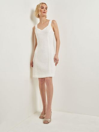Misook Eyelash Boucle Princess Seam Sheath Dress