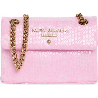 Kurt Geiger Sequin Mini Brixton Convertible Shoulder Bag in Light/Pastel Pink at Nordstrom Rack