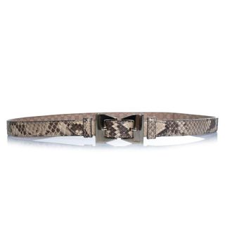 Gucci Gucci riem van pythonleer met gouden metalen strik