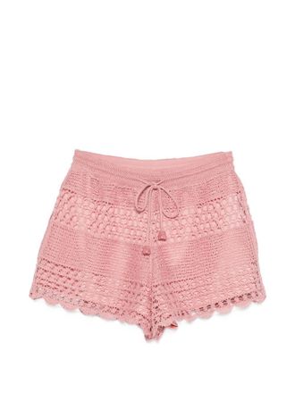 Zimmermann Wanderlust gehaakte katoenen shorts