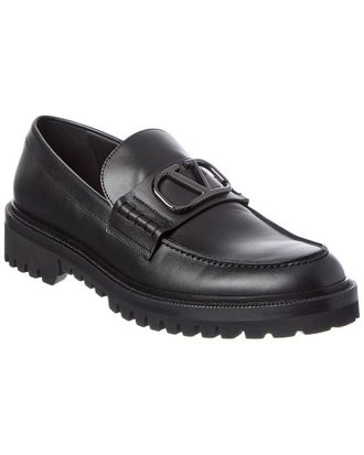 Valentino Vltn Leather Loafer