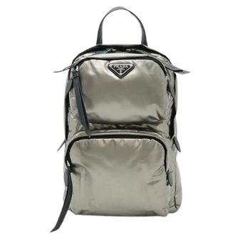 Prada Pre-owned Nylon prada-bags - Heren - Pre-owned - Grijs - Maat: ONE Size Nylon