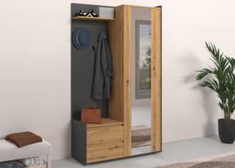 Inosign Garderobenschrank »Kosmo« mit Spiegel Masse 118 x 30 cm, Höhe 190 cm, Breite 110 cm